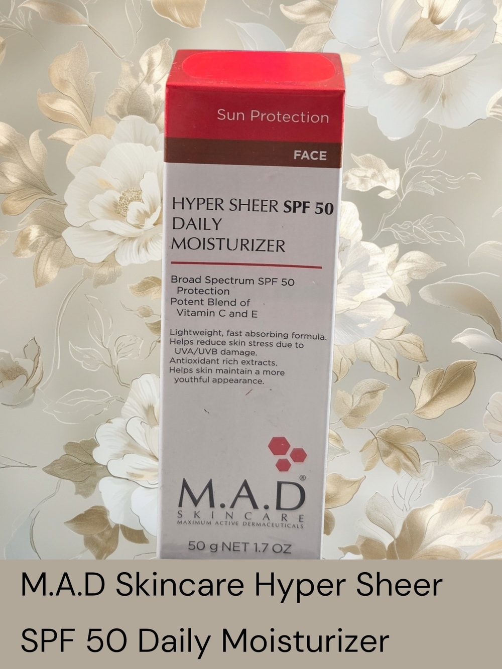 Hyper Sheer SPF 50 Protection Daily Moisturizer - Lightweight 1.7 Oz / 50 G NIB